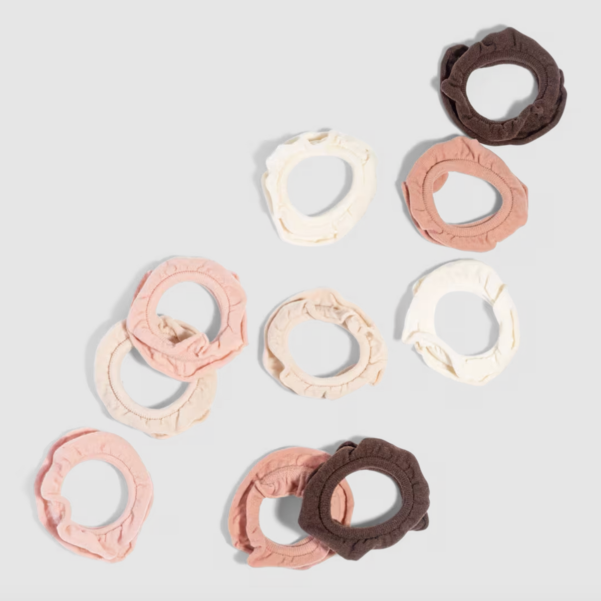 Þykkar Hárteygjur 10 stk. Terracotta