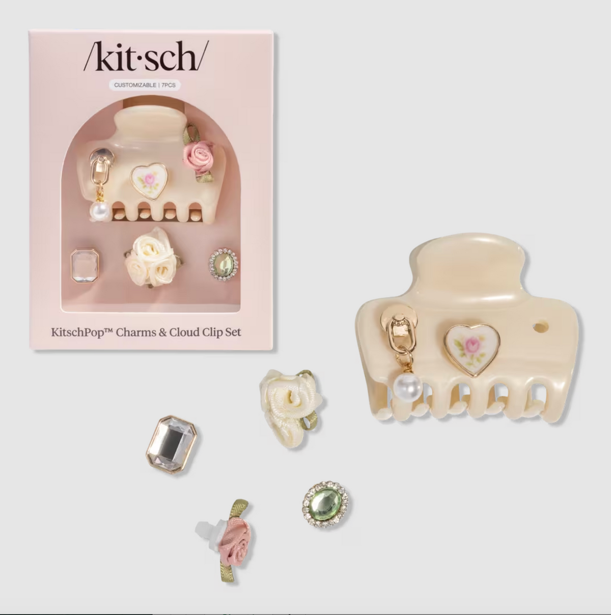 KitschPop Charms & Cloud Clip 7 Piece Set Vintage