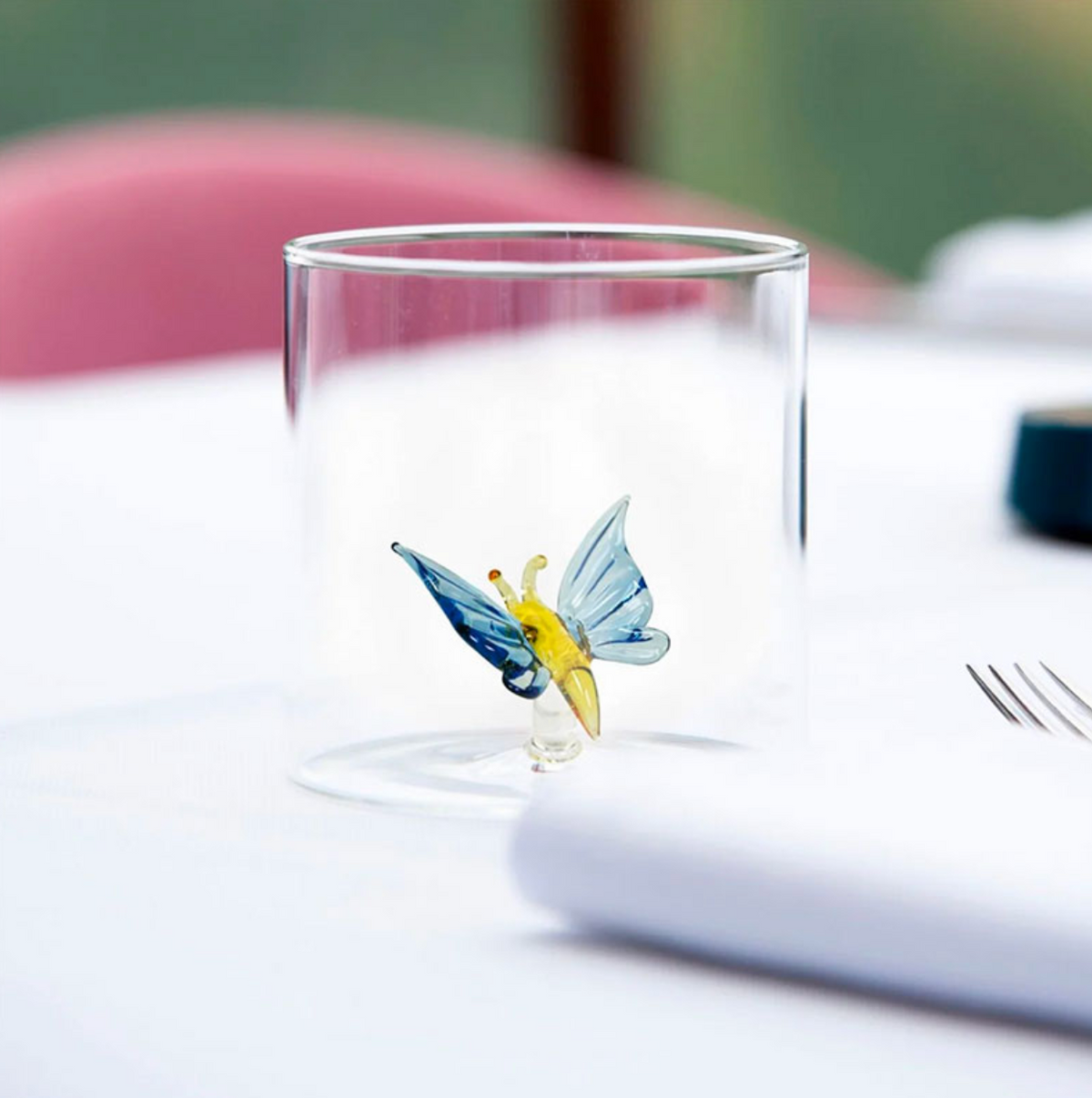 Glas með Fígúru - Fiðrildi