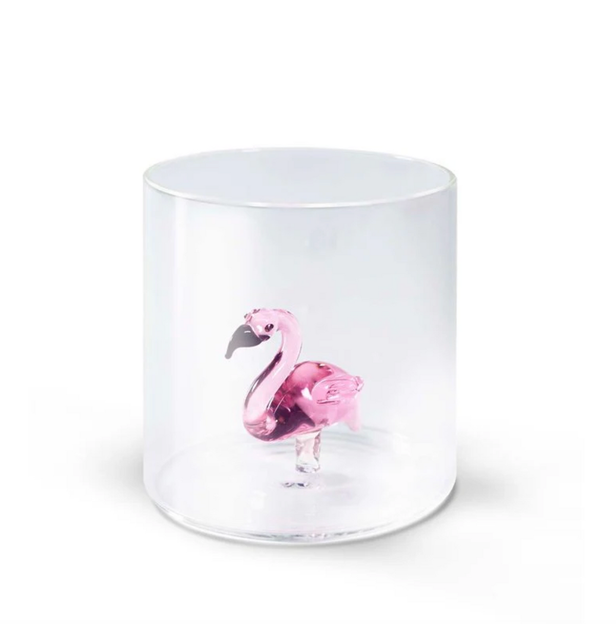 Glas með Fígúru - Flamingo