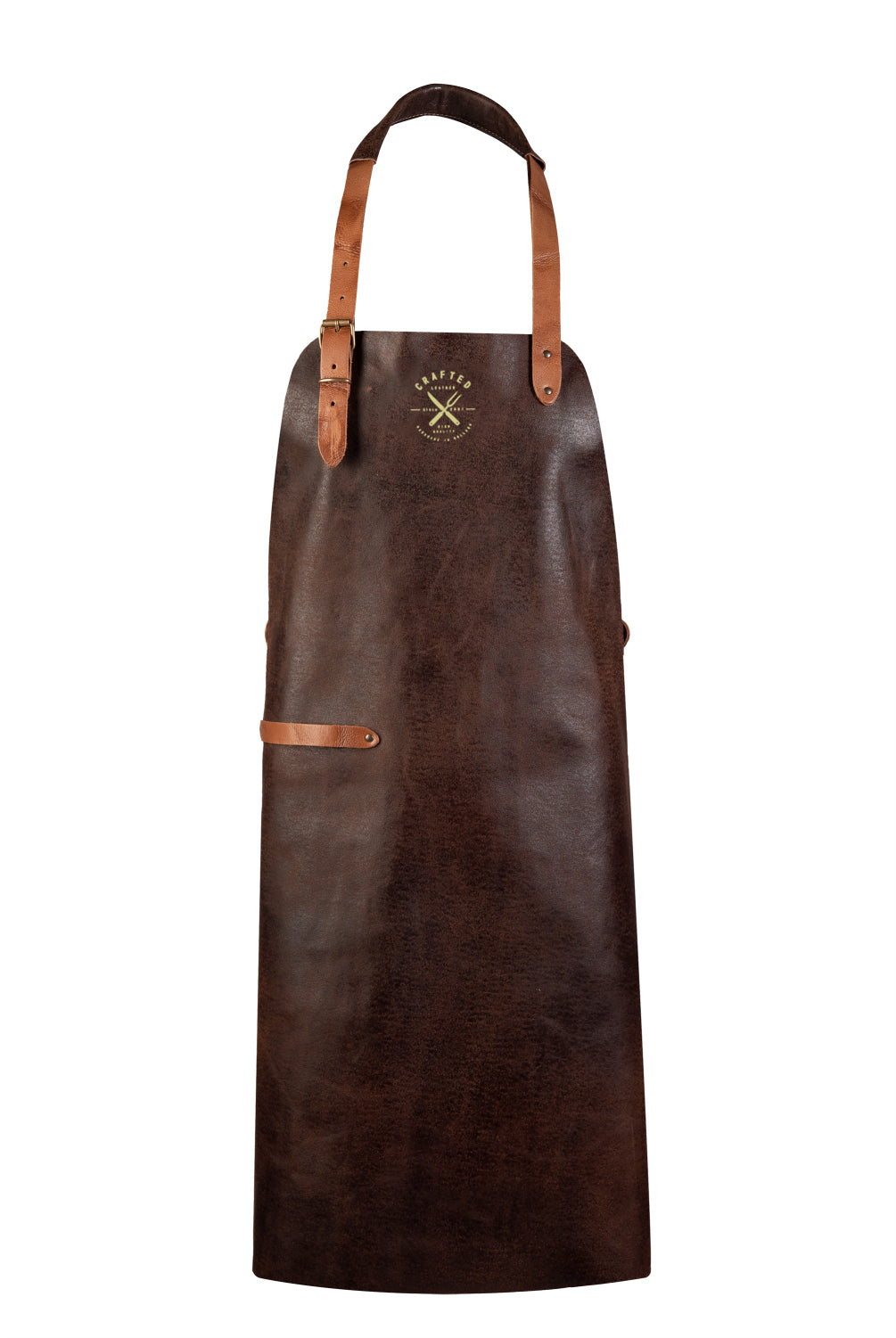 Leðursvunta Rustic Leður Brún