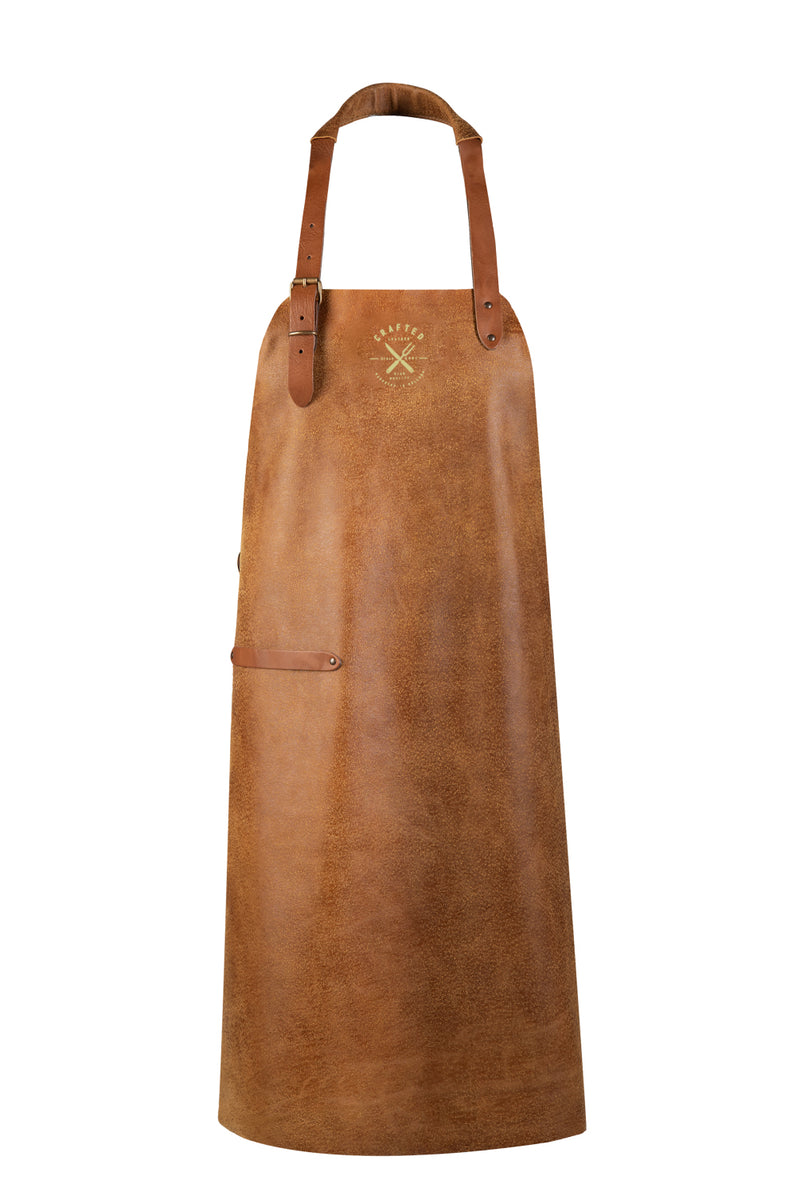 Leðursvunta Rustic Leður Koníaksbrún