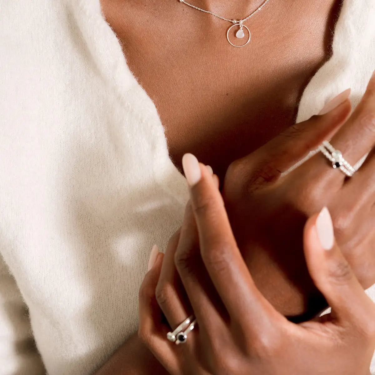 Hringur Single - Silver/Turquoise