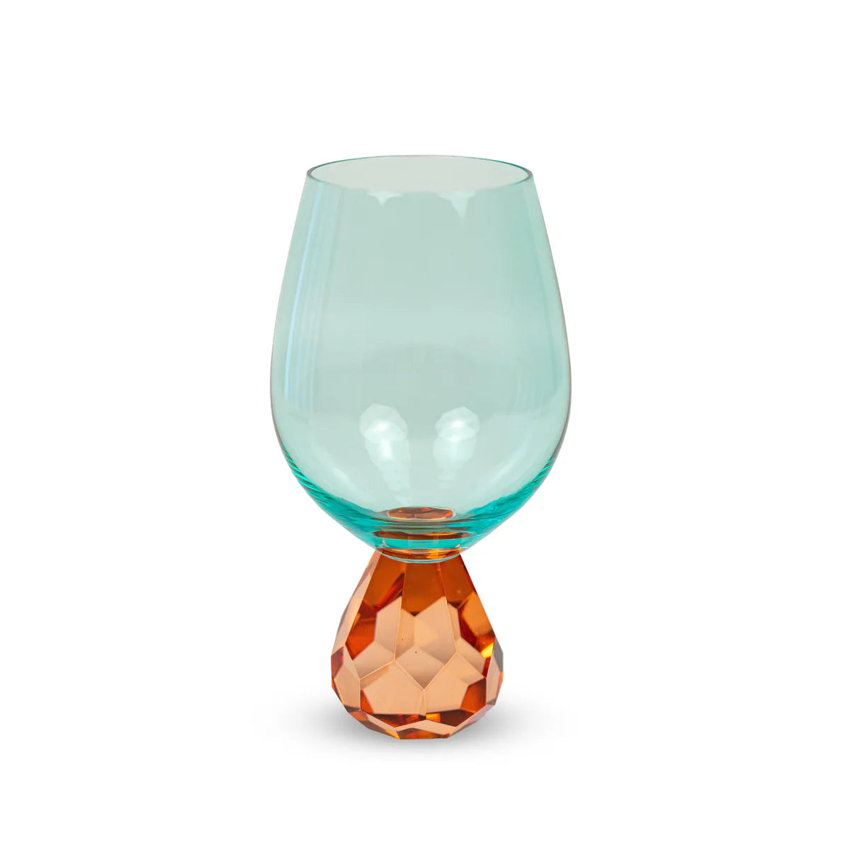 Diamond Kokteilglas - Grænt/Applsínugult
