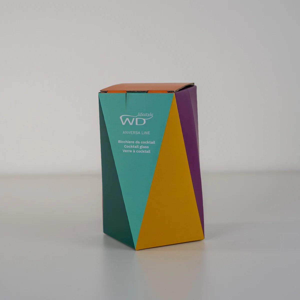 Diamond Kokteilglas - Blátt/Rautt