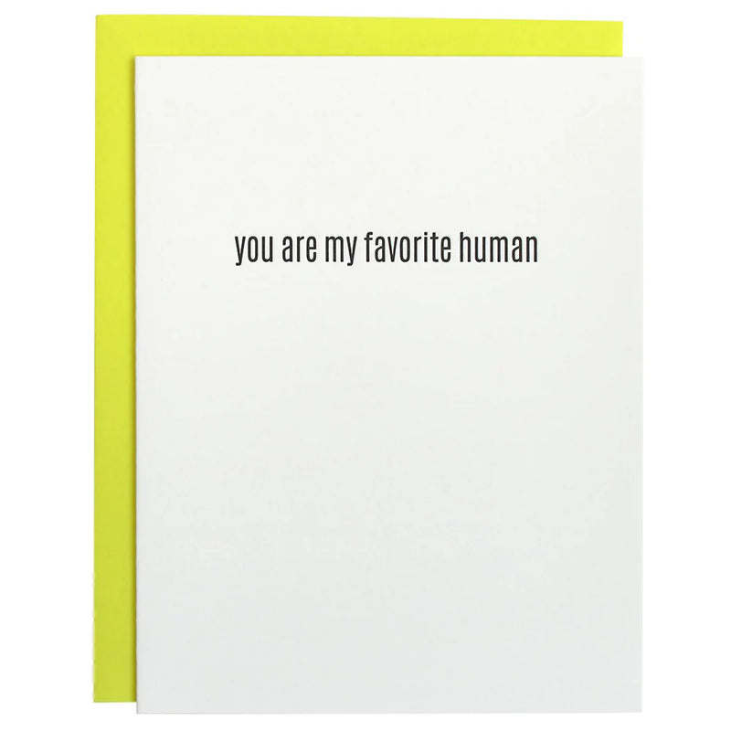 Tækifæriskort "You are my favorite human"