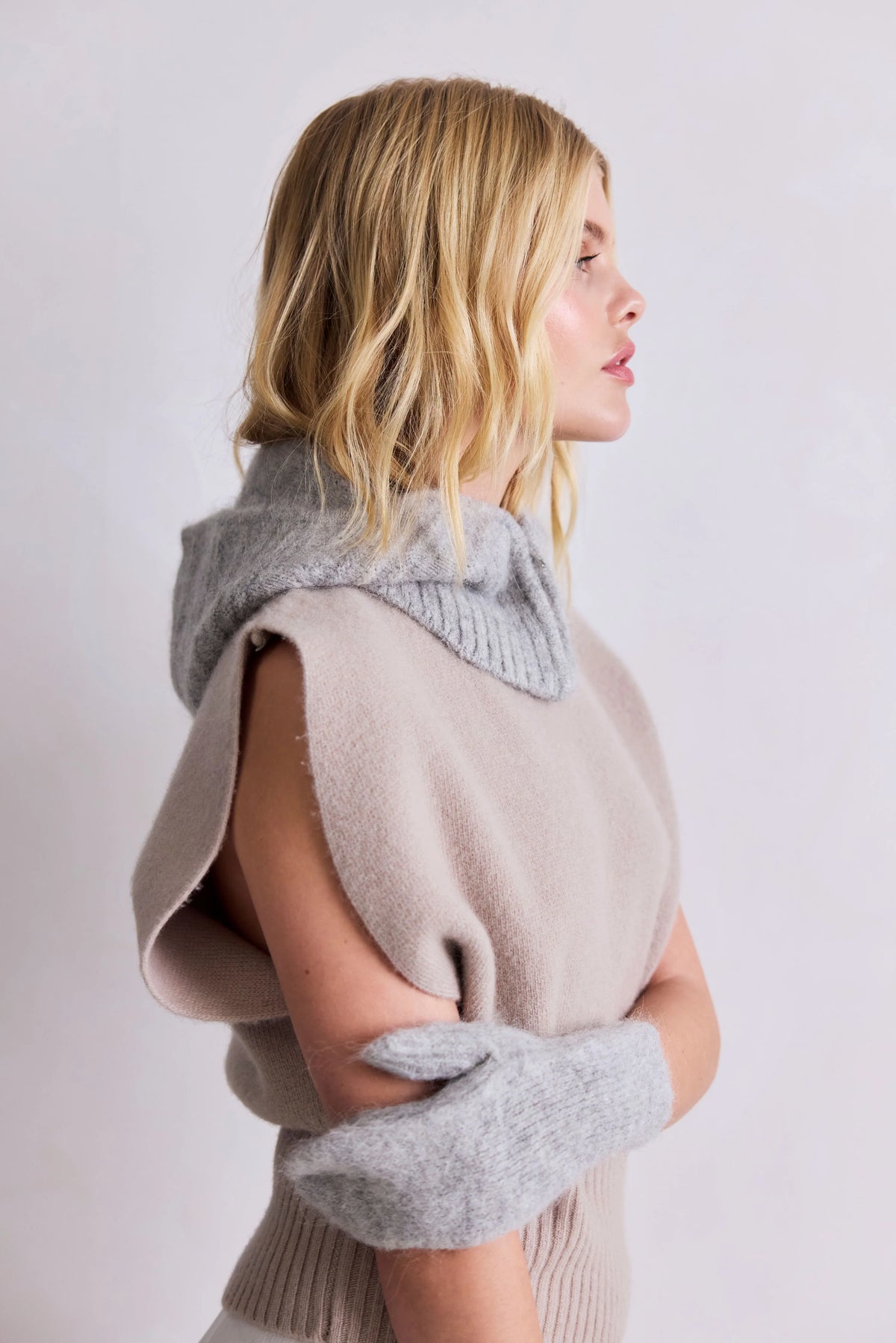 Alpaca Vettlingar - Ljósgráir