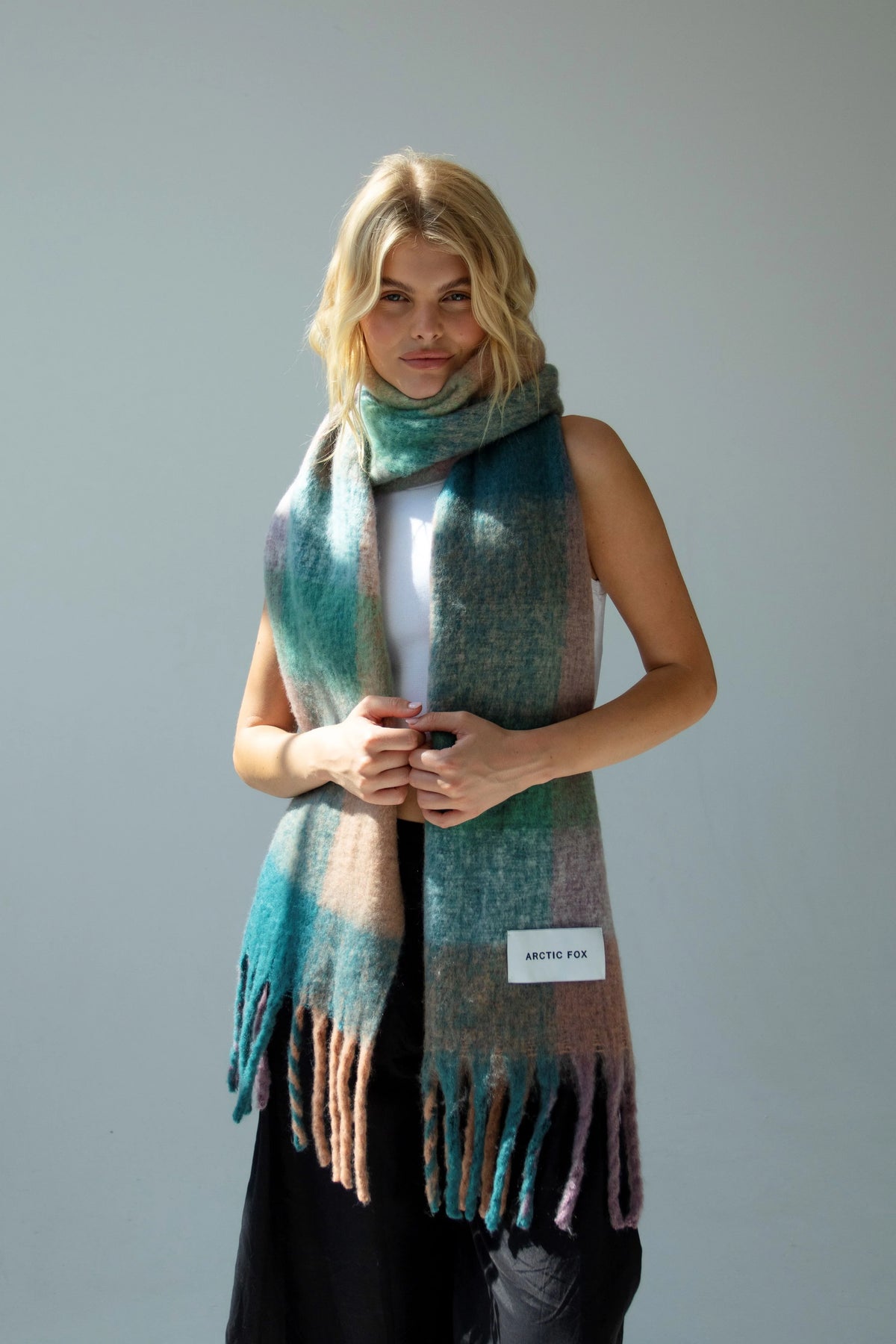 The Reykjavik Scarf - Lilac Check