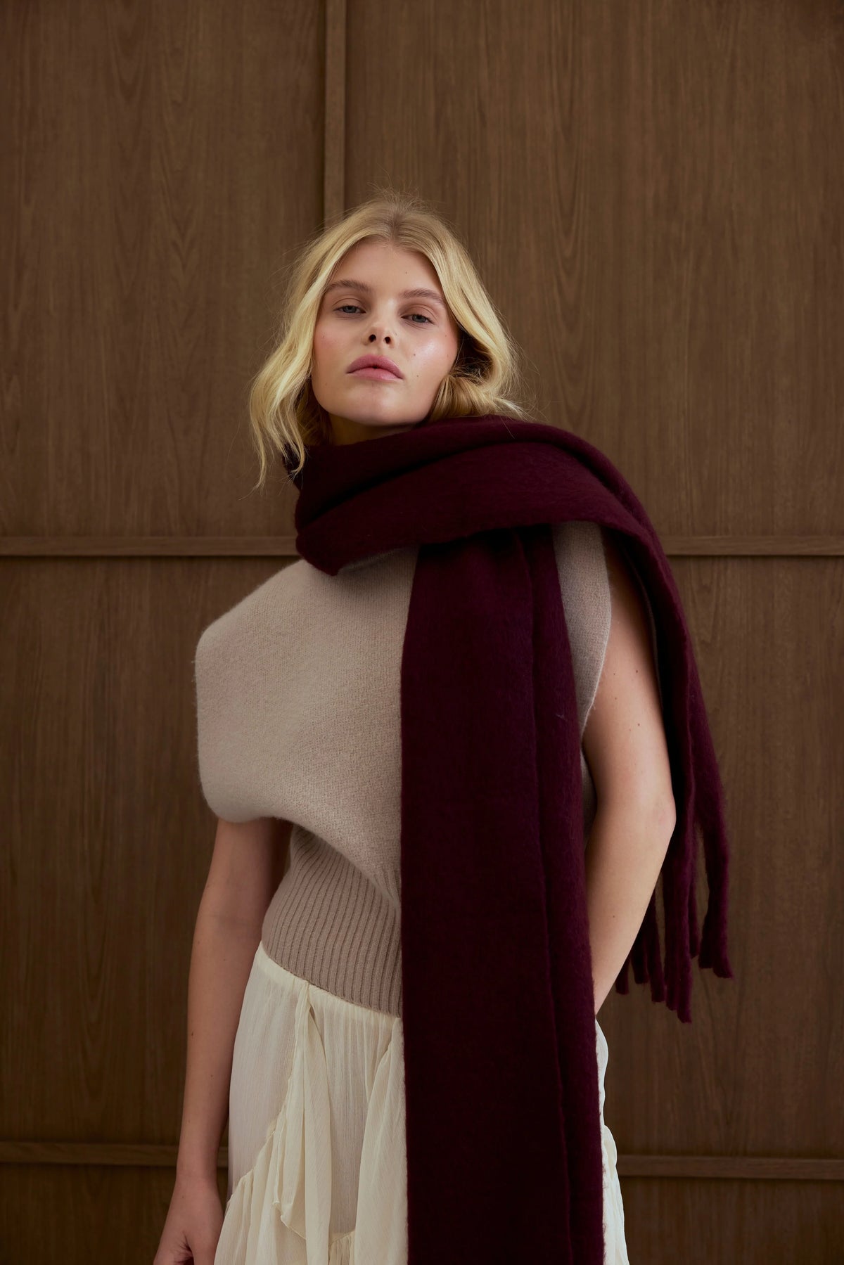 The Stockholm Scarf - Cherry Lacquer