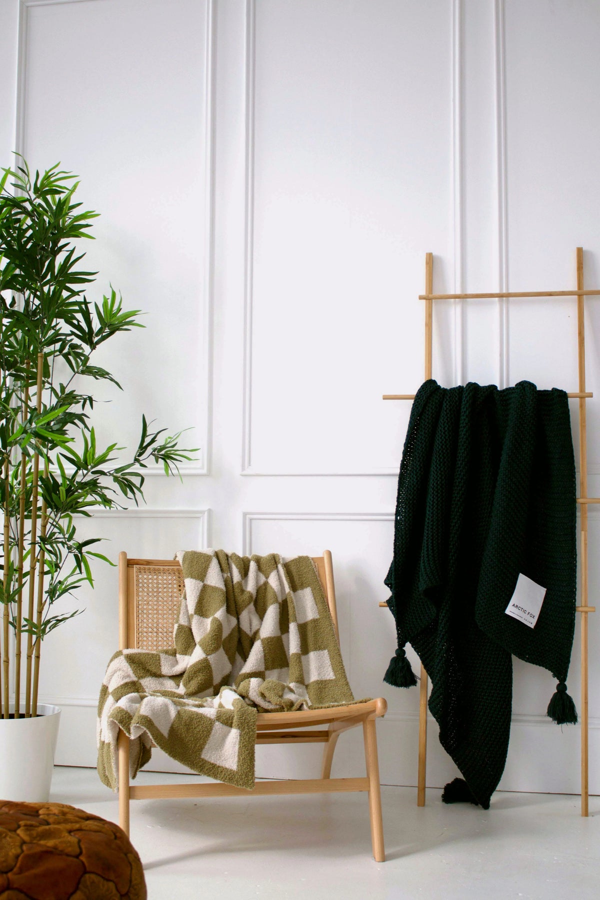 The Teddy Teppi - Olive Grænt & Beige