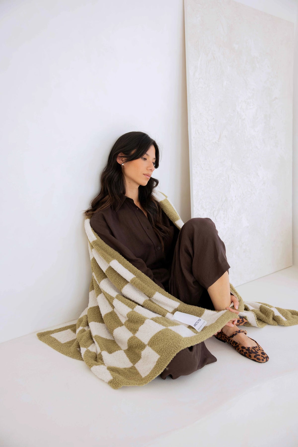 The Teddy Teppi - Olive Grænt & Beige