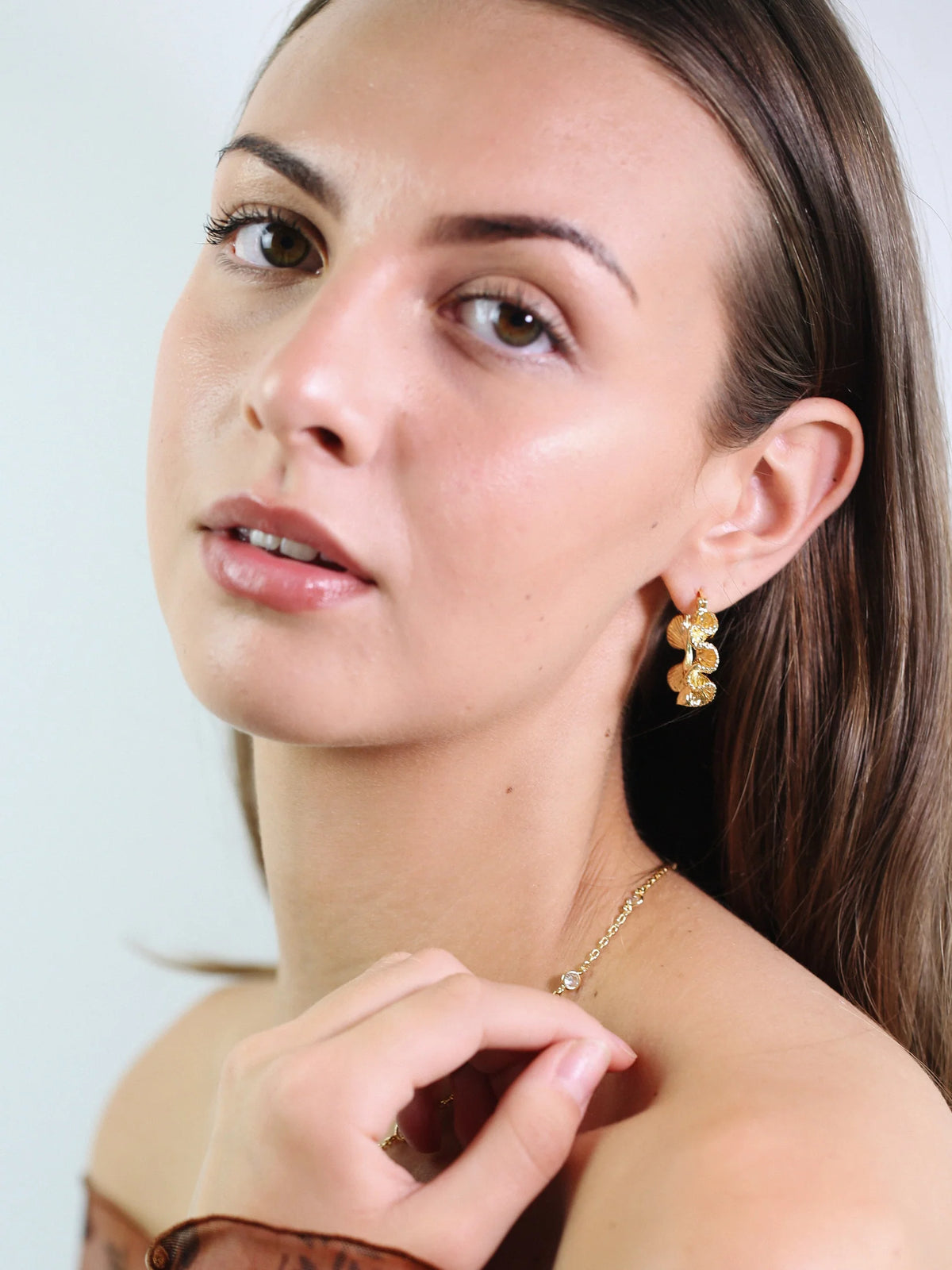 Ripple Bloom Hoops Eyrnalokkar