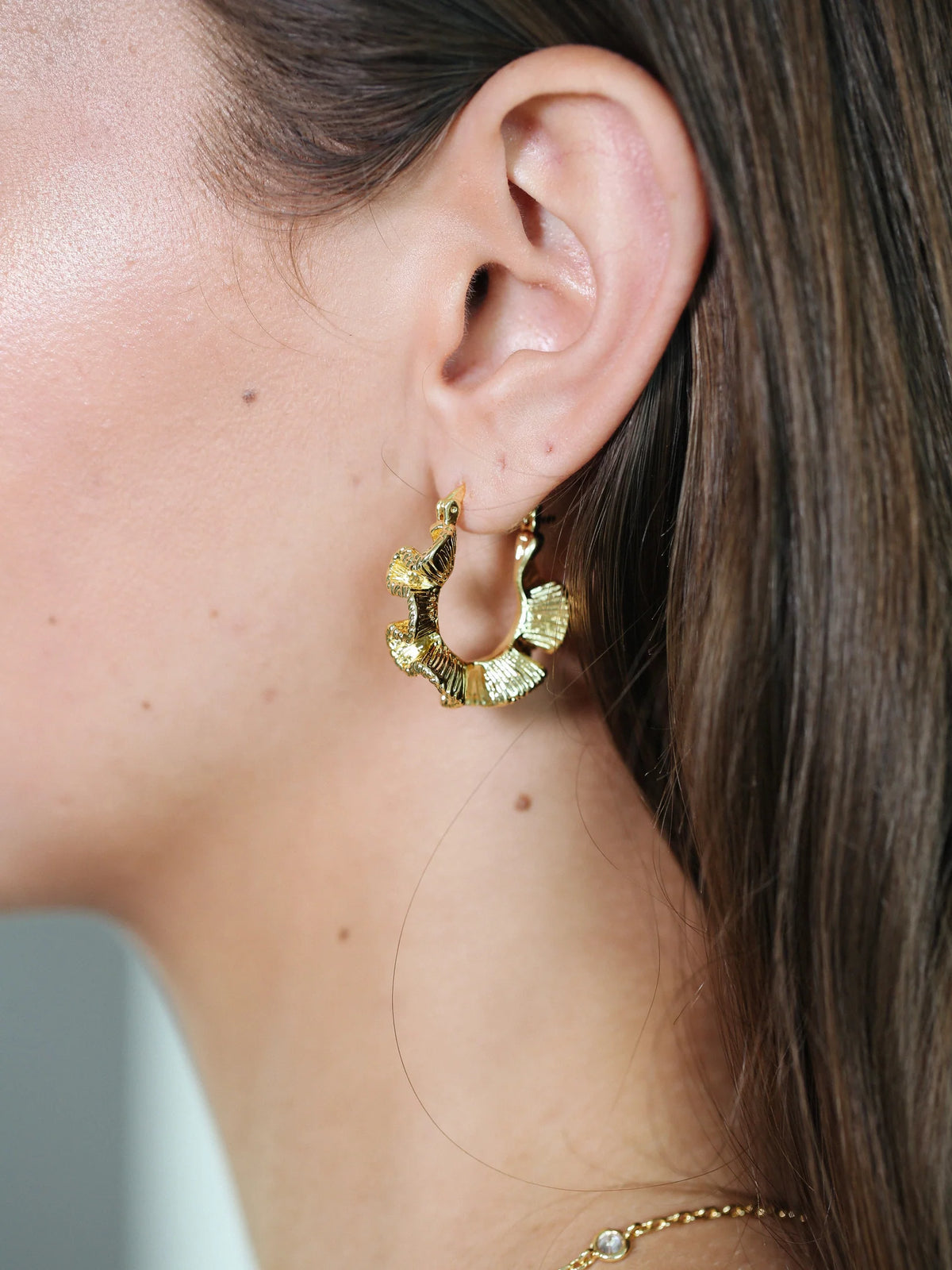Ripple Bloom Hoops Eyrnalokkar