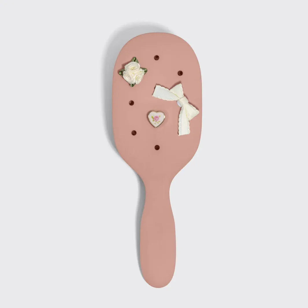 KitschPop Paddle Brush & Charm Set Terracotta