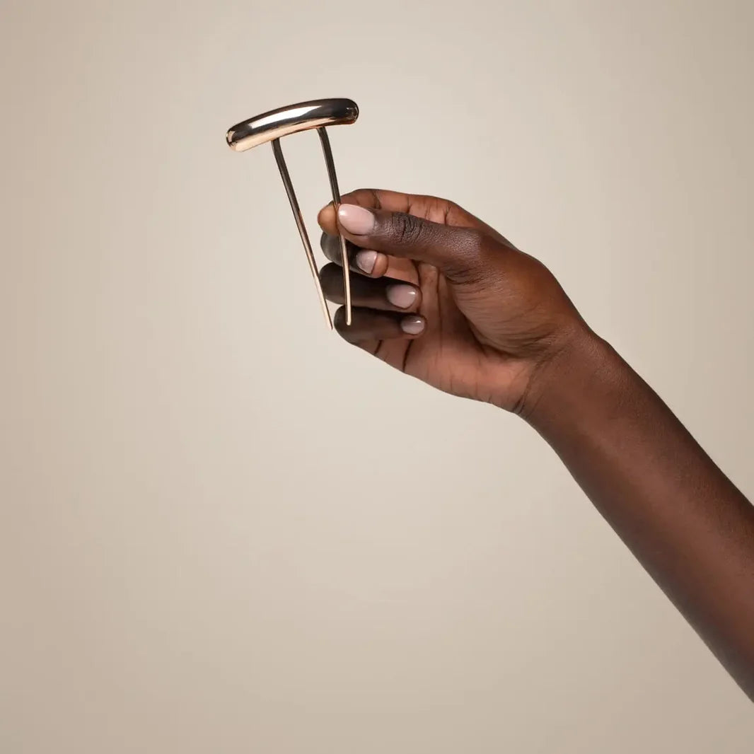 Metal Barette French Hair Pin Gold