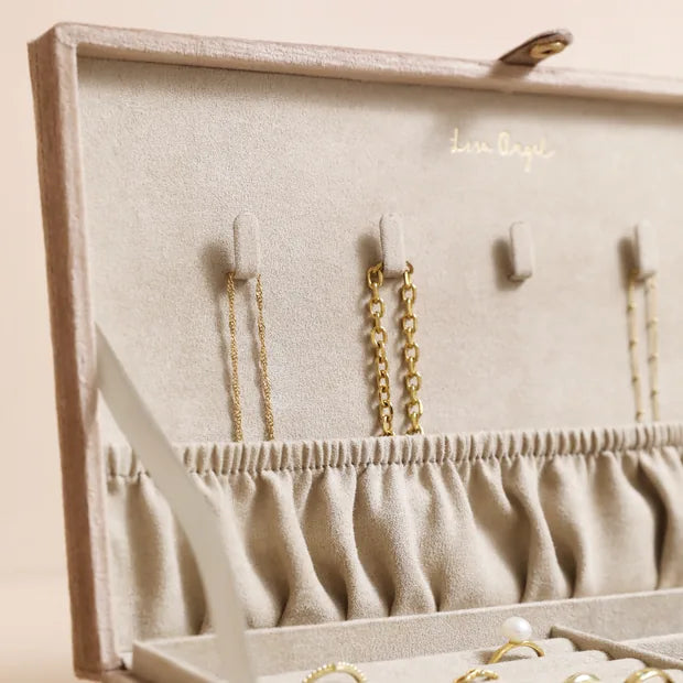 Skartgripaskrín Stórt Taupe