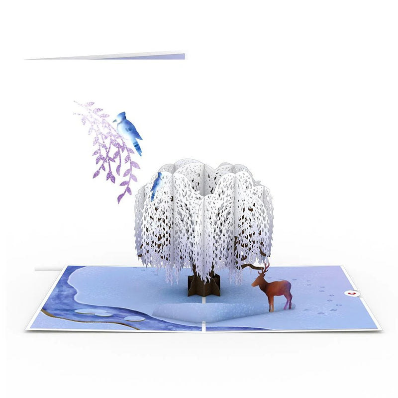 Winter Willow Tree Pop-Up Card