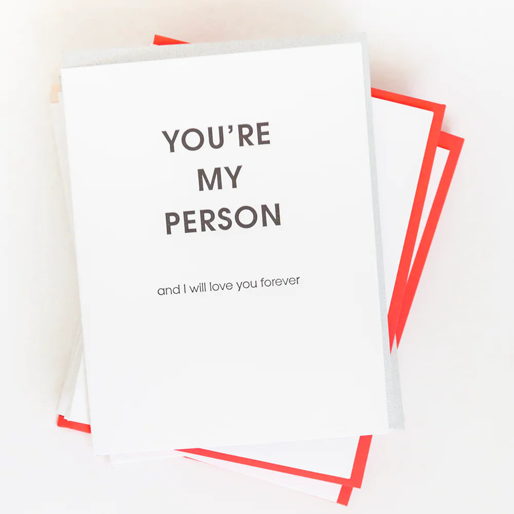 Tækifæriskort "You're My Person"