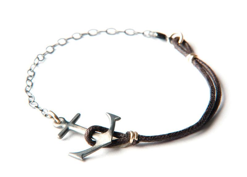 Armband, stórt Akkeri, silfur