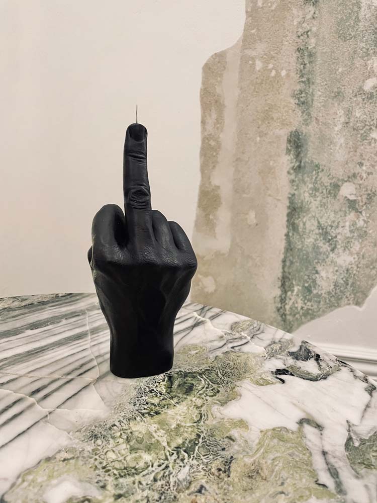 Kerti CANDLEHAND &quot;F*ck you&quot;