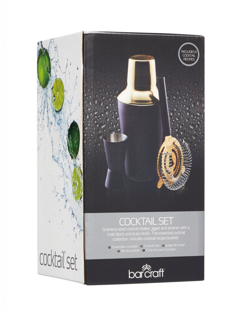 Kokteilsett 3stk 500ml í gjafaöskju